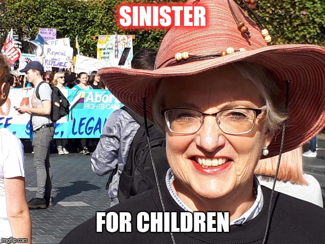 Sinister Minister for Children | SINISTER; FOR CHILDREN | image tagged in abortion,prolife | made w/ Imgflip meme maker