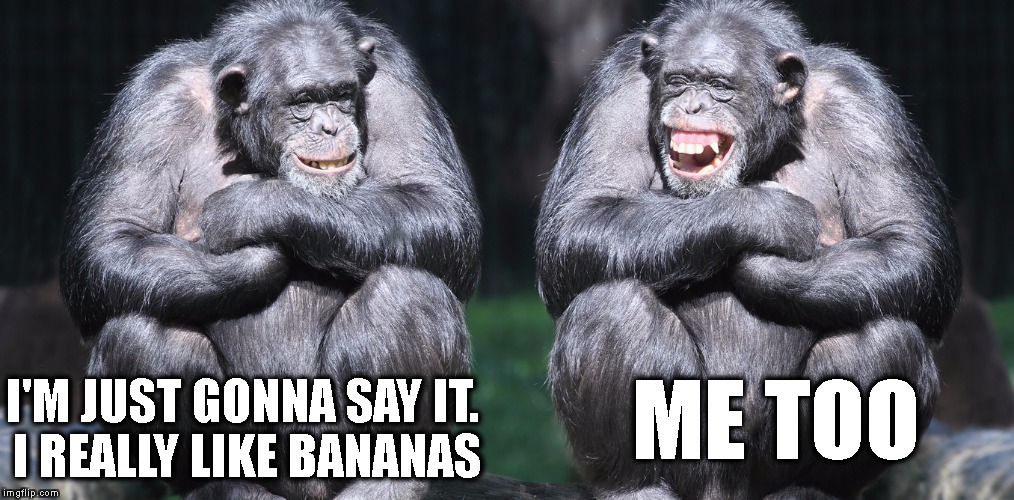 Bad Meme Good laugh | ME TOO; I'M JUST GONNA SAY IT. I REALLY LIKE BANANAS | image tagged in bad meme good laugh | made w/ Imgflip meme maker