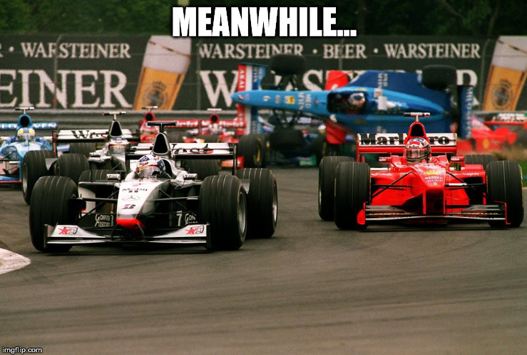 F1 Flippy | MEANWHILE... | image tagged in flip,trololol,f1 crash | made w/ Imgflip meme maker
