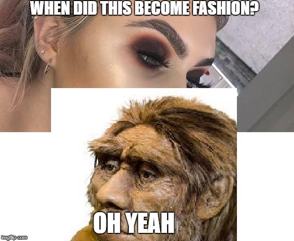 EYEBROWS ON FLEEK-UGH | WHEN DID THIS BECOME FASHION? OH YEAH | image tagged in eyebrows on fleek,eyebrows | made w/ Imgflip meme maker