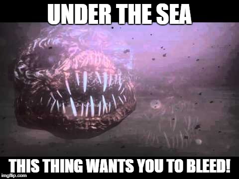 SOMA ANGLER | UNDER THE SEA; THIS THING WANTS YOU TO BLEED! | image tagged in anglerfish,under the sea,soma,meme,fish,wtf | made w/ Imgflip meme maker