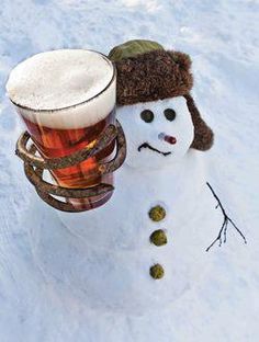 Snowman beer Blank Meme Template