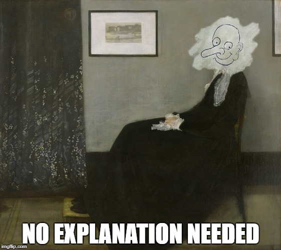 Whistler's Mother (Mr. Bean version) | NO EXPLANATION NEEDED | image tagged in whistler's mother mr bean version,mr bean,funny,painting,ruin | made w/ Imgflip meme maker
