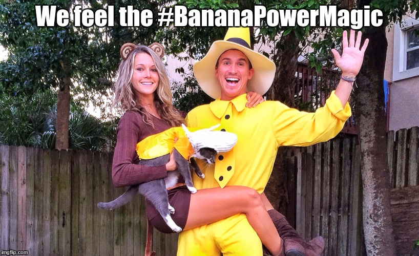 Yellow Man | We feel the #BananaPowerMagic | image tagged in yellow man,banana | made w/ Imgflip meme maker