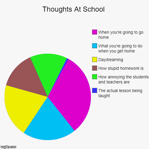 Don't deny it | image tagged in funny,pie charts,school | made w/ Imgflip chart maker