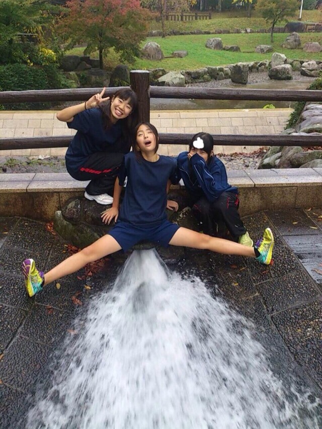 High Quality waterfall japanese girl Blank Meme Template