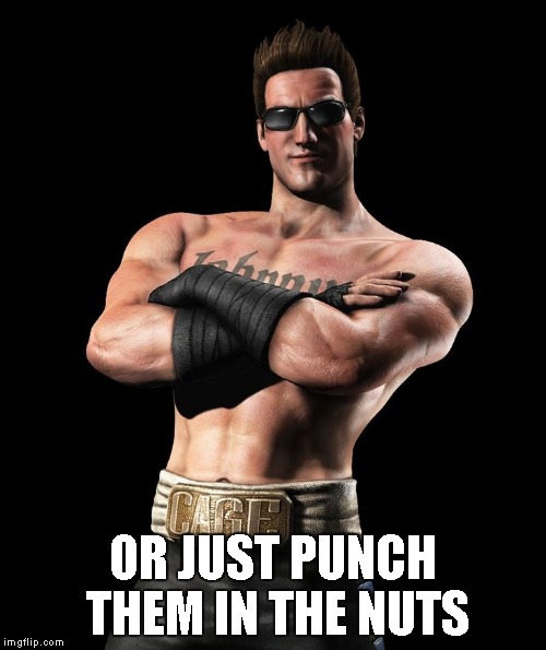 OR JUST PUNCH THEM IN THE NUTS | made w/ Imgflip meme maker