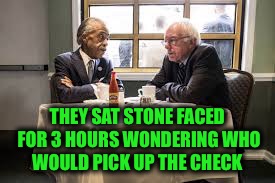 THEY SAT STONE FACED FOR 3 HOURS WONDERING WHO WOULD PICK UP THE CHECK | made w/ Imgflip meme maker