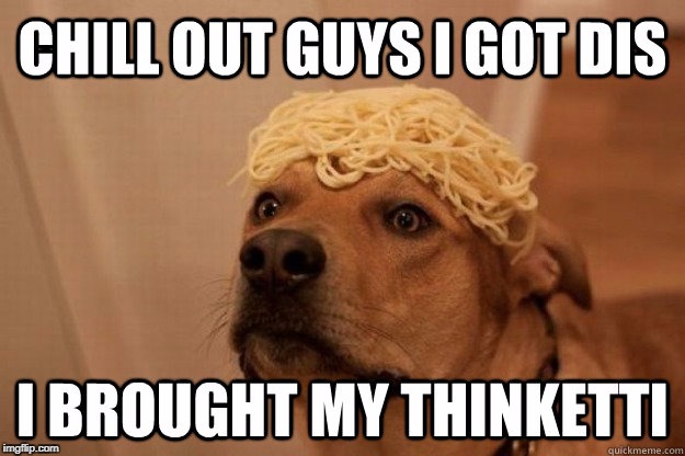 I smell a noodle | image tagged in thinketti,speghetti head,doggy doo,funny to you memes | made w/ Imgflip meme maker