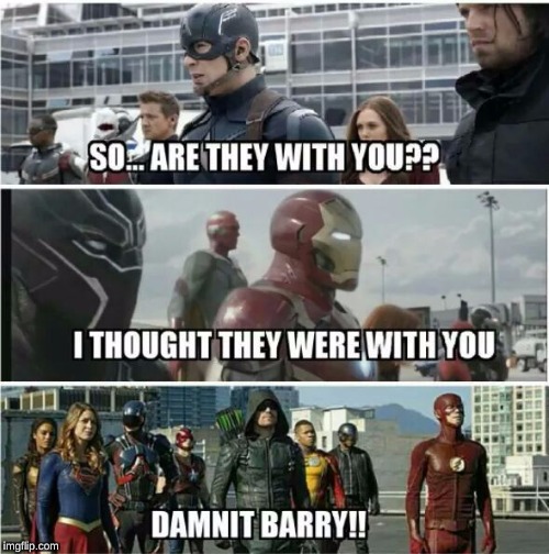 image tagged in the flash,marvel civil war,iron man,captain america | made w/ Imgflip meme maker