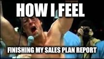 rocky | HOW I FEEL; FINISHING MY SALES PLAN REPORT | image tagged in rocky | made w/ Imgflip meme maker