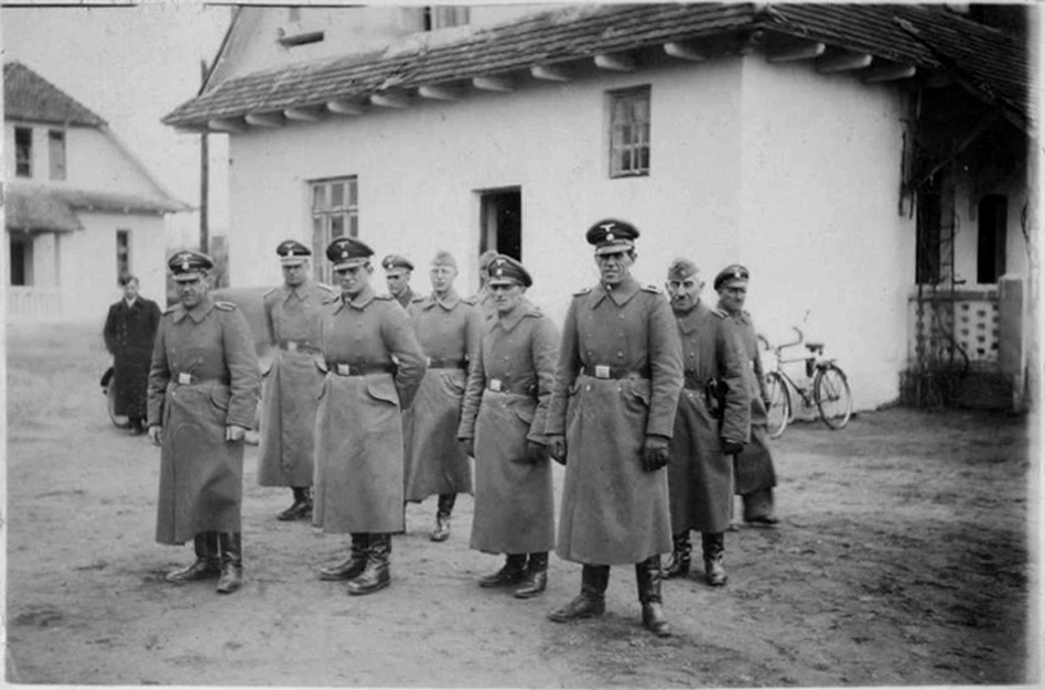 Nazi SS officers at Belzec Blank Meme Template