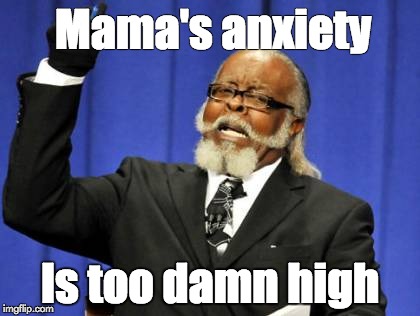 Too Damn High Meme | Mama's anxiety; Is too damn high | image tagged in memes,too damn high | made w/ Imgflip meme maker