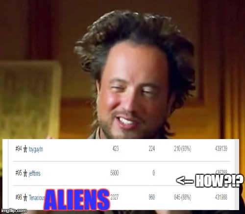 How jefftims just how. . . | <-- HOW?!? ALIENS | image tagged in memes,ancient aliens,funny,imgflip hack,imgflip trends,imgflip pro | made w/ Imgflip meme maker