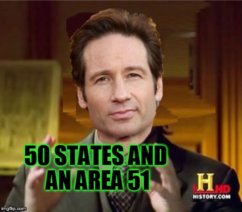 Fox Aliens | 50 STATES AND AN AREA 51 | image tagged in fox aliens | made w/ Imgflip meme maker