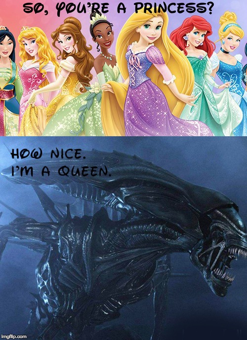 Disney buys 20th Century Fox | image tagged in disney,princess,alien,xenomorph | made w/ Imgflip meme maker