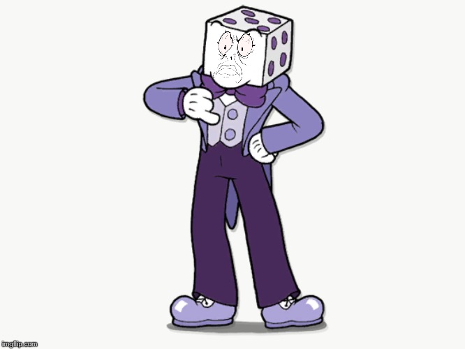 King Dice as a clod | image tagged in cuphead,king dice,steven universe,clod,yellow diamond | made w/ Imgflip meme maker