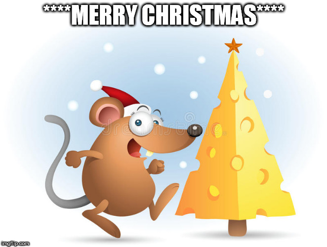 ****MERRY CHRISTMAS**** | image tagged in christmouse cheese | made w/ Imgflip meme maker