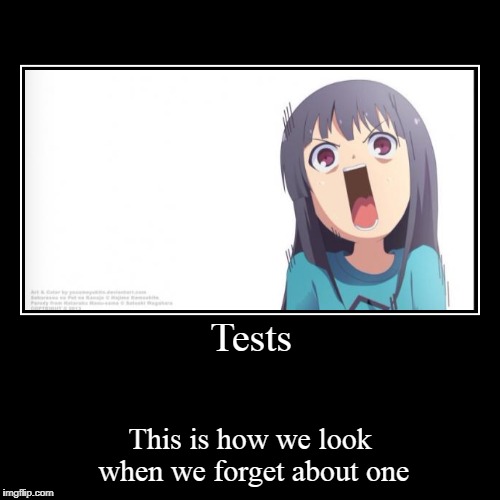 image tagged in funny,demotivationals,anime,test,school | made w/ Imgflip demotivational maker