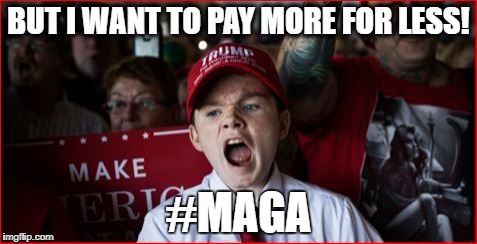 BUT I WANT TO PAY MORE FOR LESS! #MAGA | made w/ Imgflip meme maker