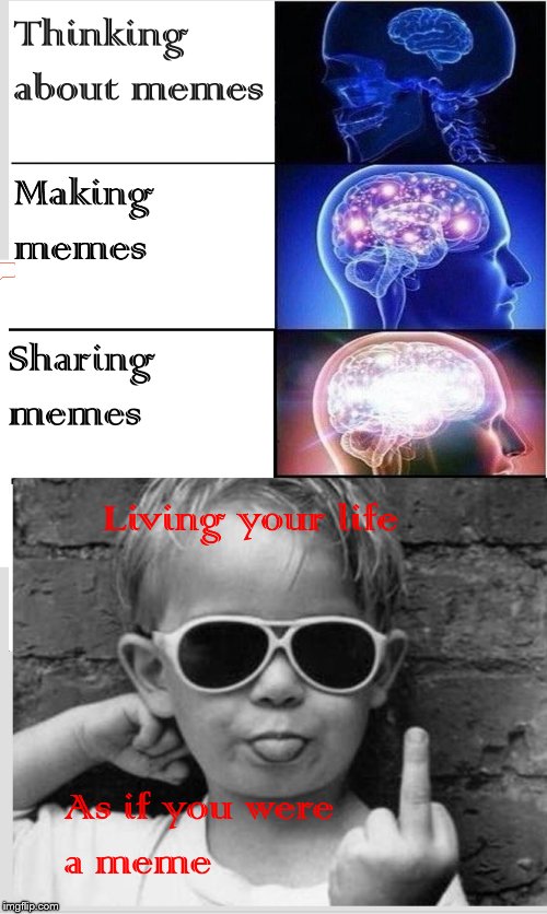 Life as a meme | image tagged in expanding brain | made w/ Imgflip meme maker