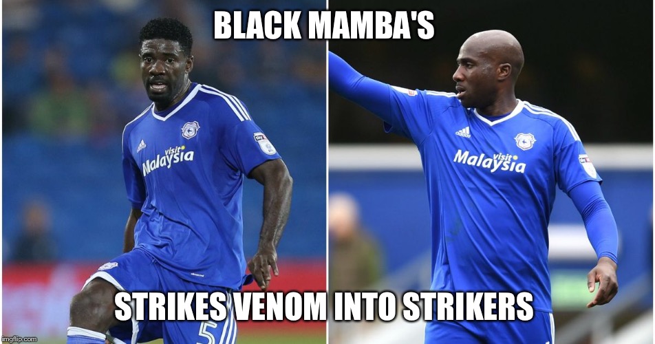 Bamba and Manga  | BLACK MAMBA'S; STRIKES VENOM INTO STRIKERS | image tagged in football | made w/ Imgflip meme maker