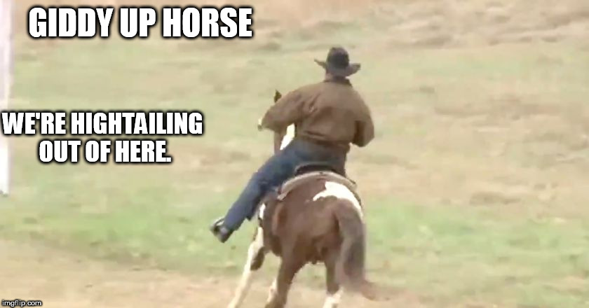 GIDDY UP HORSE; WE'RE HIGHTAILING OUT OF HERE. | image tagged in roy moore | made w/ Imgflip meme maker
