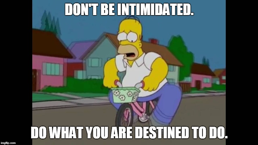 DON'T BE INTIMIDATED. DO WHAT YOU ARE DESTINED TO DO. | made w/ Imgflip meme maker