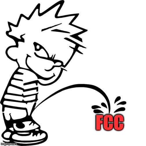 Calvin Peeing | FCC | image tagged in calvin peeing | made w/ Imgflip meme maker