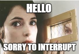 HELLO SORRY TO INTERRUPT | made w/ Imgflip meme maker