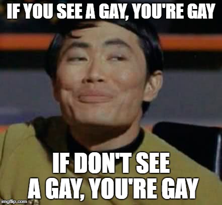 IF YOU SEE A GAY, YOU'RE GAY IF DON'T SEE A GAY, YOU'RE GAY | made w/ Imgflip meme maker