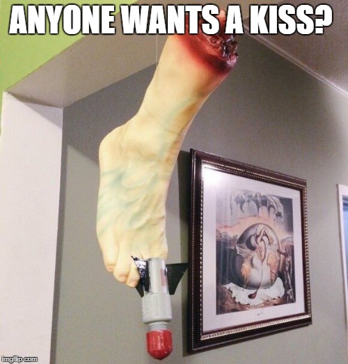 ANYONE WANTS A KISS? | image tagged in memes,christmas | made w/ Imgflip meme maker