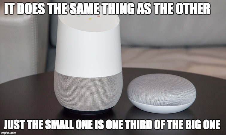 IT DOES THE SAME THING AS THE OTHER; JUST THE SMALL ONE IS ONE THIRD OF THE BIG ONE | image tagged in one does not simply | made w/ Imgflip meme maker