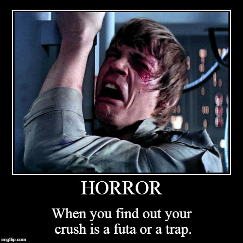 Probably only those familiar with anime will get this one.... | image tagged in funny,demotivationals,luke skywalker,trap,futanari,anime | made w/ Imgflip demotivational maker