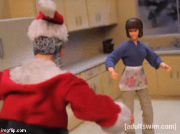 DON'T MESS WITH SANTA! | image tagged in gifs,robotchicken,chirstmas,santa,bad santa,santa naughty list | made w/ Imgflip video-to-gif maker