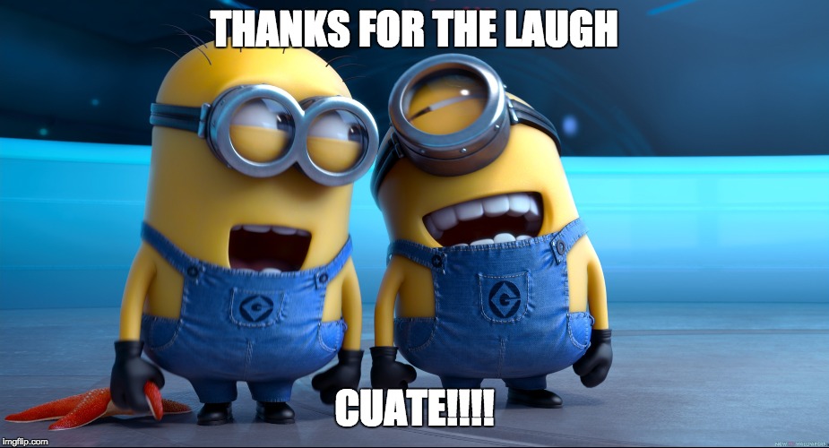 Thanks for the laugh | THANKS FOR THE LAUGH; CUATE!!!! | image tagged in funny | made w/ Imgflip meme maker