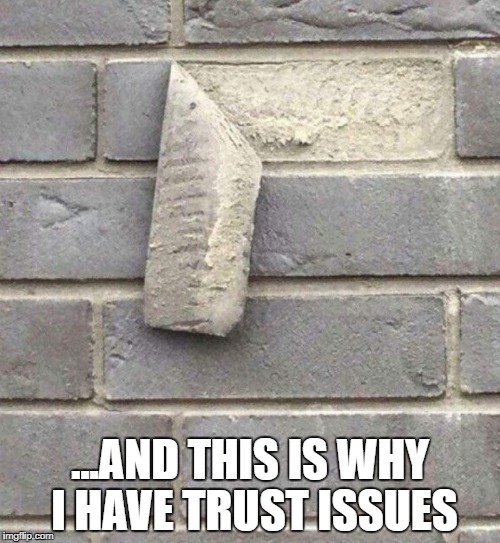 ...AND THIS IS WHY I HAVE TRUST ISSUES | image tagged in trustisues | made w/ Imgflip meme maker