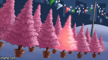 pinktrees | image tagged in gifs,pinkpanther,christmas,cartoon | made w/ Imgflip video-to-gif maker