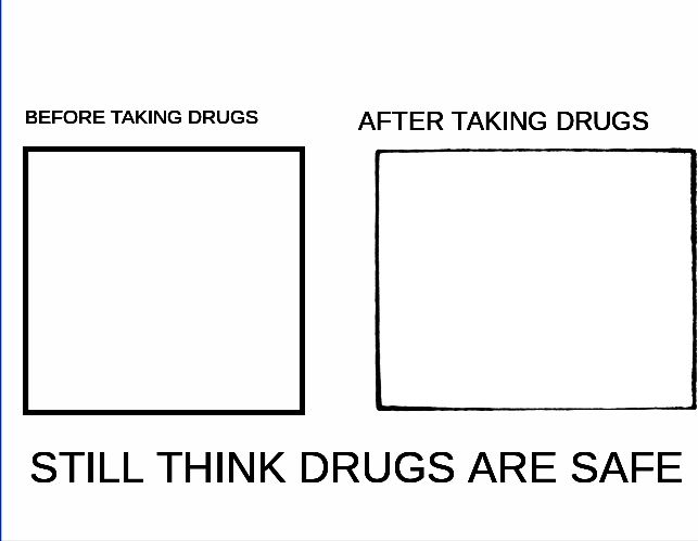 High Quality Before And After Taking Drugs Blank Meme Template