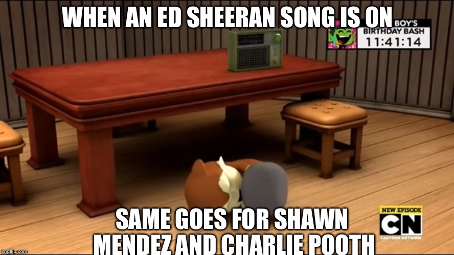 Sonic Boom - Can't Handle the Radio | WHEN AN ED SHEERAN SONG IS ON; SAME GOES FOR SHAWN MENDEZ AND CHARLIE POOTH | image tagged in sonic boom - can't handle the radio | made w/ Imgflip meme maker