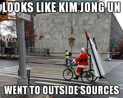 He used an alt to order that online! | LOOKS LIKE KIM JONG UN; WENT TO OUTSIDE SOURCES | image tagged in santa,missile test,kim jong un,alt using trolls | made w/ Imgflip meme maker