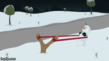 snowmanslingshot | image tagged in gifs,christmas,snowman,slingshot,funny,snow | made w/ Imgflip video-to-gif maker