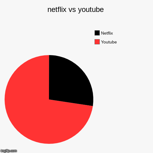 netflix vs youtube | Youtube , Netflix | image tagged in funny,pie charts,netflix,youtube | made w/ Imgflip chart maker