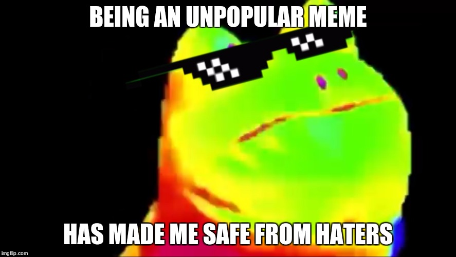 BEING AN UNPOPULAR MEME HAS MADE ME SAFE FROM HATERS | made w/ Imgflip meme maker