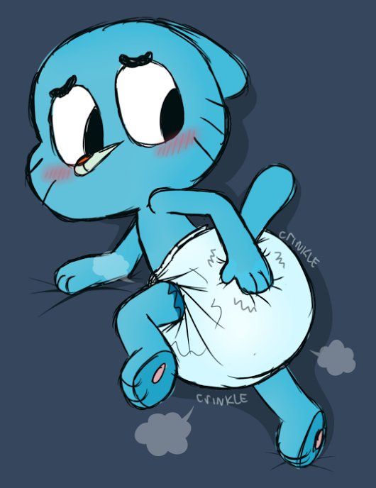 High Quality gumball in diapers Blank Meme Template