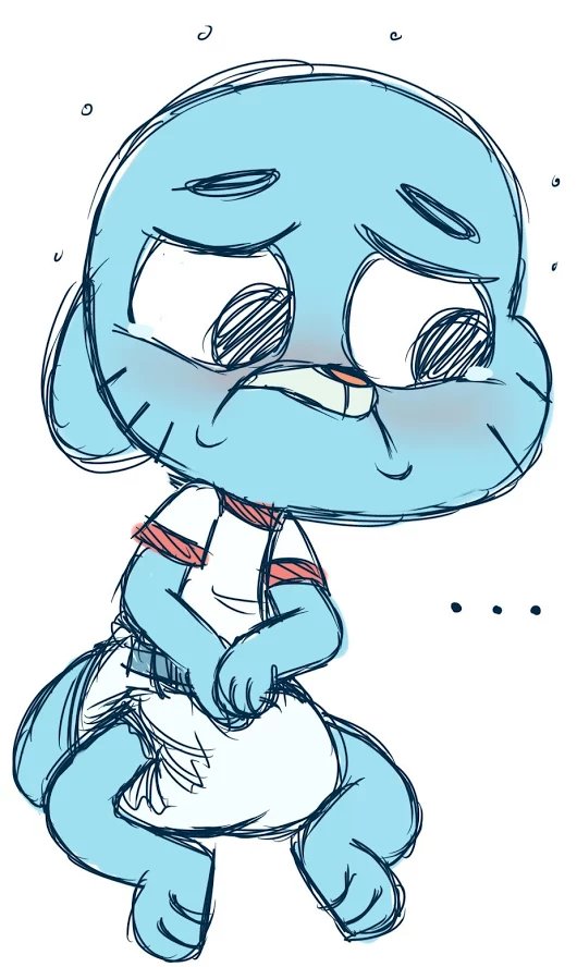 High Quality gumball in diapers Blank Meme Template