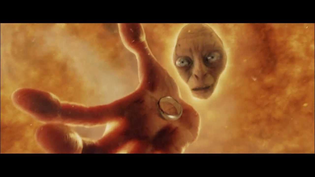 gollum from lord of the rings in volcano png