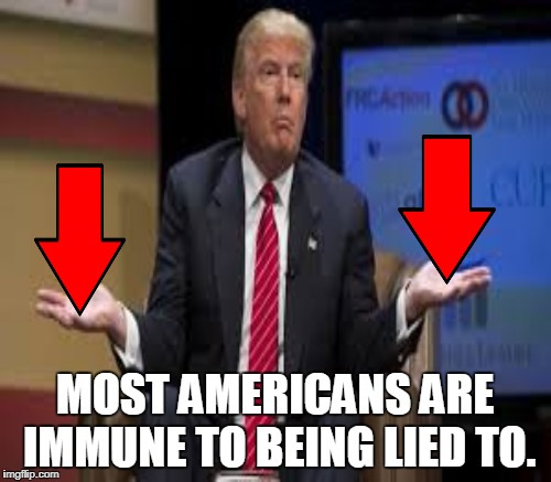 MOST AMERICANS ARE IMMUNE TO BEING LIED TO. | made w/ Imgflip meme maker