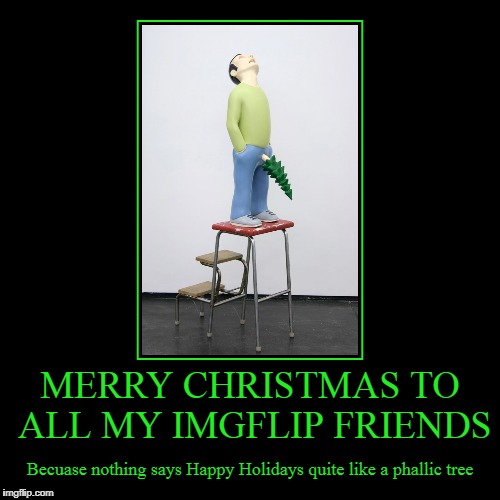 he is missing a couple of dangling ornaments though (all of you out there have a good holiday anyway) | image tagged in funny,demotivationals,merry christmas,christmas,happy holidays | made w/ Imgflip demotivational maker