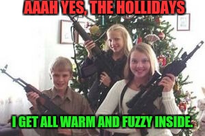 AAAH YES, THE HOLLIDAYS I GET ALL WARM AND FUZZY INSIDE. | made w/ Imgflip meme maker